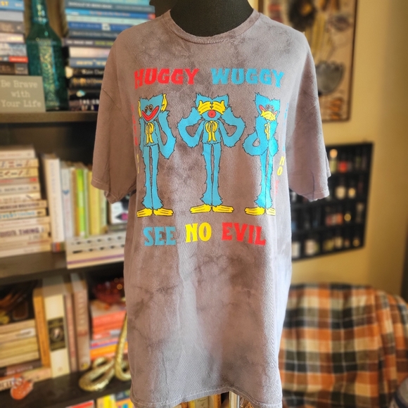 Poppy Playtime Horror Tie Dye Tshirt Size M Video Game Survival Horror Mascot - Picture 1 of 6